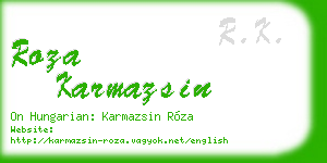 roza karmazsin business card