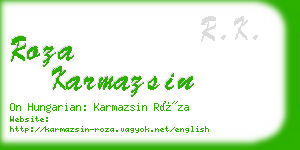 roza karmazsin business card